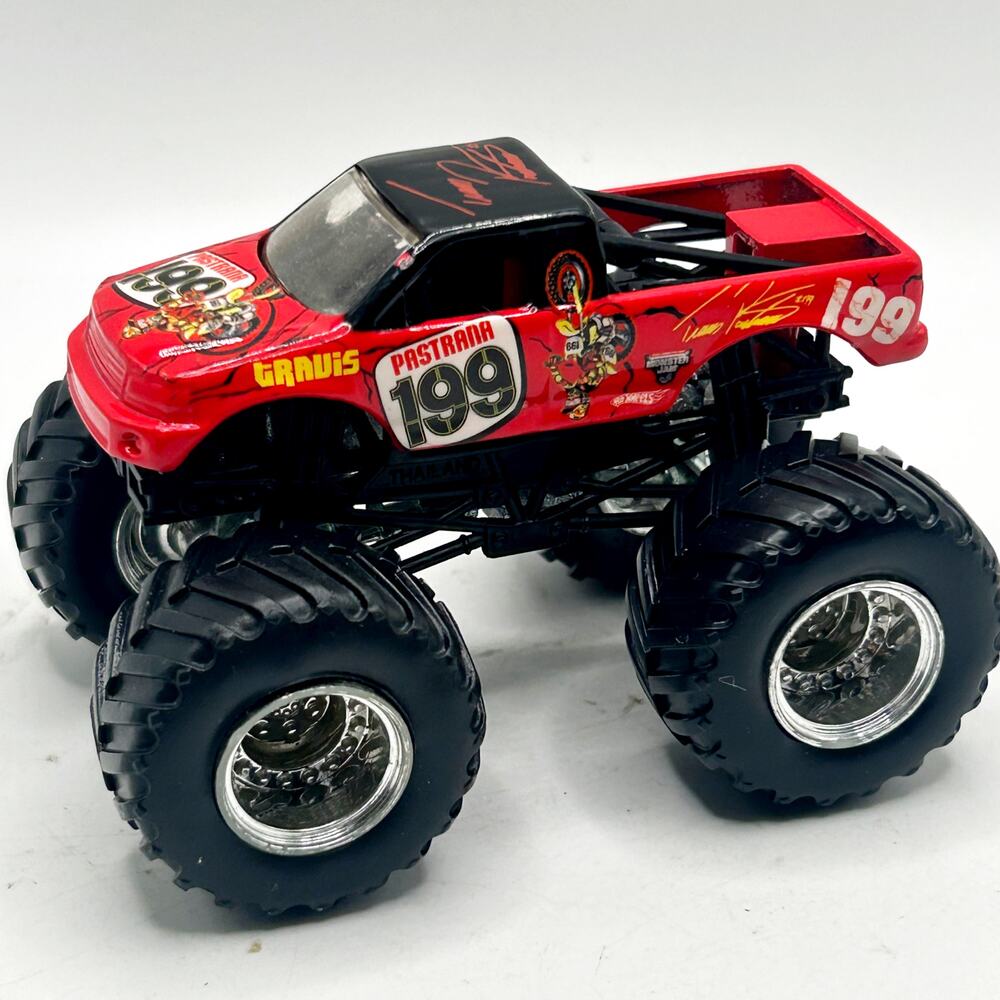 Hot Wheels Monster Truck Jam Travis Pastrana 199 Red 1:64 Scale Preowned